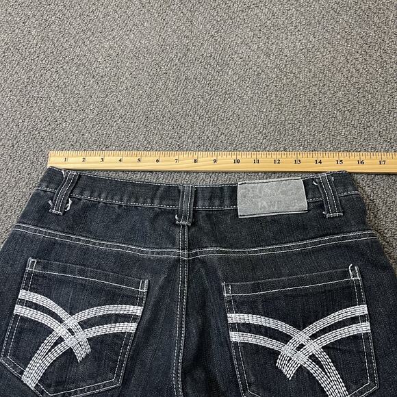 Raw Blue Shorts Mens Size 32 Denim Y2K Hiphop Baggy - Picture 11 of 13